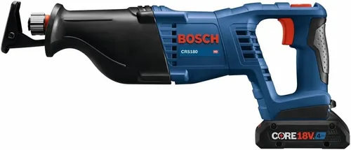 Vista 8 de BOSCH CRS180-B15 Kit de sierra recíproca con mango en D de 18 V, 1-1/8 pulgadas, con (1) batería de alimentación avanzada CORE18V 4 Ah