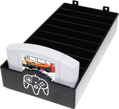 Vista 3 de Skywin Almacenamiento de juegos N64 - Soporte para juegos N64 se adapta y organiza cartuchos N64 - Diseño simple y elegante para mostrar tu