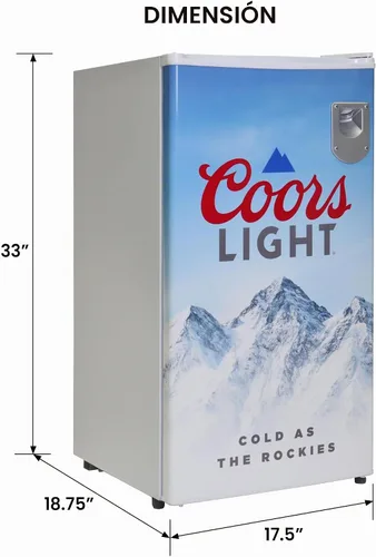 Vista 11 de Koolatron Coors Light Rocky Mountain - Refrigerador compacto con abridor