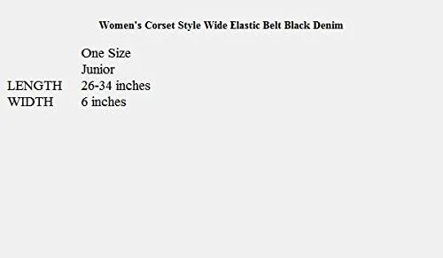 Vista 3 de eVogues - Cinturón elástico ancho para mujer, estilo corsé, color negro