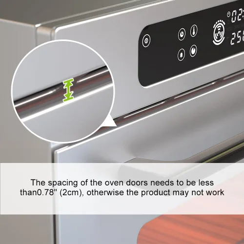 Vista 6 de Mom's Choice Gold Awards Ganador - SAFELON 1 cerradura de puerta de horno de seguridad para bebés, cerradura de horno de doble botón para seguridad