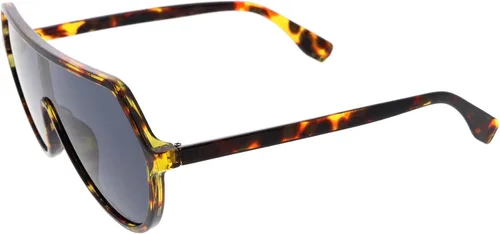 Vista 3 de zeroUV - Gafas de sol de gran tamaño con escudo geométrico contemporáneo 2480in