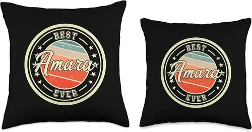 Vista 3 de Ladies Girls Women Amara Name Gift Idea Best Ever Funny Saying First Name Amara - Almohada de 16 x 16 pulgadas, multicolor
