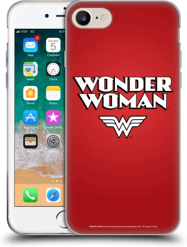 Vista 160 de Head Case Designs Funda de gel suave con licencia oficial de Wonder Woman DC Comics Classic Logos compatible con Apple iPhone 7 Plus/iPhone 8 Plus