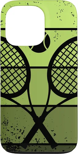 Vista 10 de Raqueta de jugador de tenis con cancha de pelota de tenis Vintage Retro Case para iPhone 17
