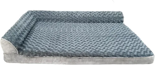 Vista 9 de Cama ortopédica para perros con almohadas, sofá cama grande de espuma viscoelástica para perros medianos y grandes, funda lavable impermeable, parte