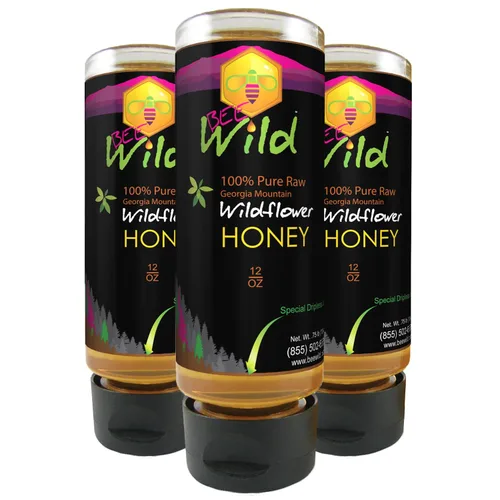 Vista 28 de Bee Wild 100% Pure Raw Honey - Gallberry 12 onzas