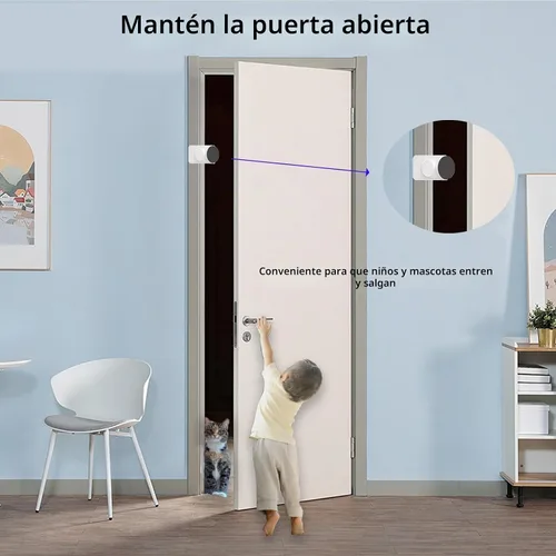 Vista 6 de CMINGJ Paquete de 4 topes de puerta ajustables para puerta, tope de puerta para puerta, protector de pellizco para dedos, tope de puerta giratorio