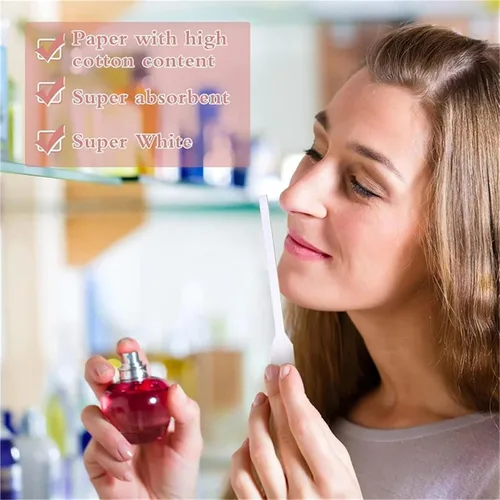 Vista 2 de Disposable Perfume Test Strips 1800 Pieces Fragrance Strips Perfume Test Disposable White Blotter Essential Oils