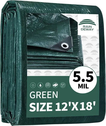Vista 91 de RAINDEWAY Tarps - Lona impermeable de color azul de 4 x 16 pies de grosor, resistente a desgarros, multiusos, para techo, campamento, automóvil