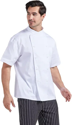 Vista 3 de Nanxson Chaqueta de chef unisex de manga corta para hombre con malla transpirable CFM0029