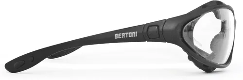Vista 3 de Bertoni Gafas de motocicleta lente fotocrómica intercambiable brazos correa mod.333 moto sunsensor montar gafas acolchadas