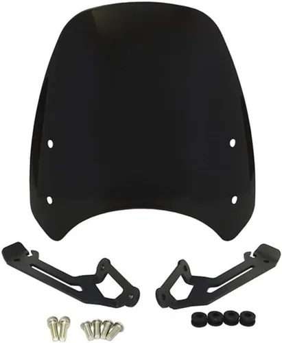 Vista 8 de GLoyer Motorcycle Windshield Windscreen Windshield Fly Screen Shield Wind Deflector with Holder Compatible with Ducati Scrambler 400 800 2015 2016