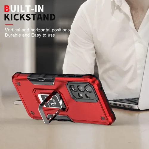 Vista 6 de Funda diseñada para Google Pixel 7, funda giratoria con soporte giratorio, cubierta de cámara probada contra caídas, protección de lente, funda