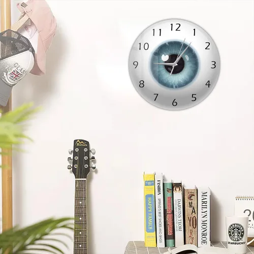 Vista 5 de The Geeky Days Reloj de pared silencioso con diseño de ojo pupila visión visión oftalmología reloj de pared silencioso de cuarzo 12 pulgadas todo lo
