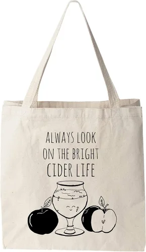Vista 10 de Moonlight Makers 100% Cotton Canvas, Natural Tote Bag, Full-Color Tote, Funny Design - Drinks