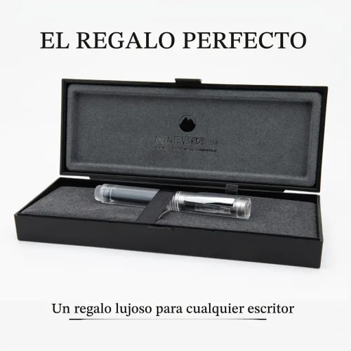 Vista 5 de Monteverde MVP - Pluma estilográfica Diamond Clear - Punta extrafina - Mini bolígrafo de bolsillo compacto y versátil - Punta JoWo fabricada