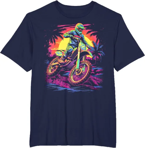 Vista 9 de Camiseta divertida de motocross para motociclistas de Brraaap, Negro