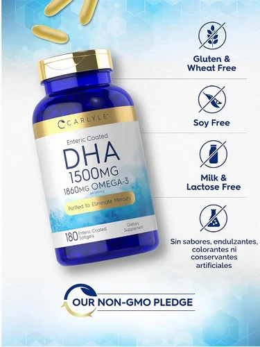 Vista 5 de Carlyle DHA Suplemento 1500mg 180 cápsulas blandas Suplemento Omega-3