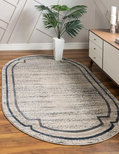 Vista 39 de Unique Loom Oasis Collection - Alfombra de área - Fuente (2 pies x 3 pies, rectangular, gris/marfil)