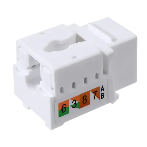 Vista 8 de TENINYU Paquete de 10 conectores RJ45 Keystone Jack 568A/568B, adaptador Keystone compatible con conector Cat 6/5e/5, conector Keystone Cat6
