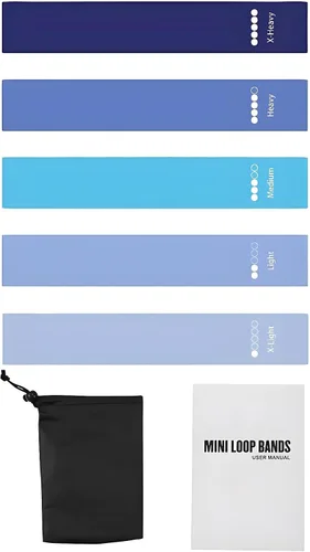 Vista 2 de Bandas de resistencia de colores para ejercitarse, lazo de resistencia elástico para fitness en casa, bandas flexibles para yoga, pilates