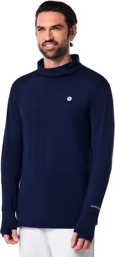 Vista 4 de Coolibar Sudadera con capucha UPF 50+ Agility Performance para hombre, protección solar
