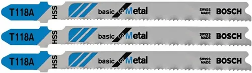Vista 24 de Bosch T118EF100 100 piezas 3-5/8 pulgadas 11-18 TPI flexible para hojas de sierra caladora de metal con vástago en T