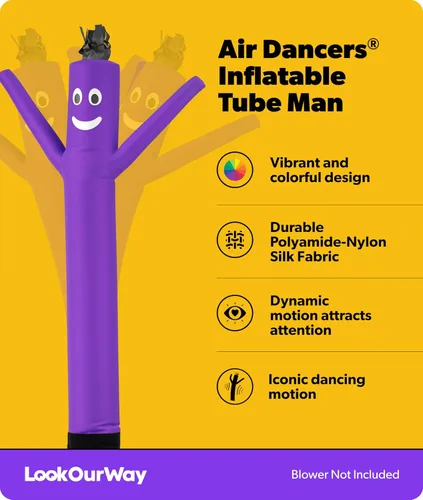 Vista 2 de LookOurWay Air Dancers Wacky Waving - Accesorio inflable de tubo para hombre, 7 pies de alto, publicidad de bailarín de aire que saluda, tipo tubo