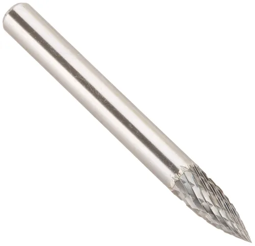 Vista 42 de Drill America SA-1 Rebaba de carburo/lima giratoria cilíndrica de doble corte para amoladora de troquel de 1/4" de diámetro x 5/8" de longitud