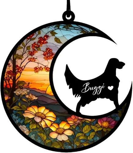 Vista 67 de Atrapasoles conmemorativos personalizados para perros Akita, nombre de perro personalizado, adorno de pérdida de perro, regalo para amantes