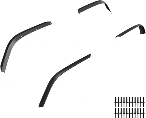 Vista 9 de Juego de extensiones de guardabarros delanteros y traseros compatibles con modelos Jeep Wrangler JK JKU 2007-2018 (se adapta a JK JKU)
