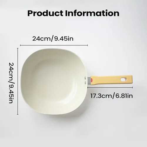 Vista 2 de Frying Pan - 1.9L Alloy Lightweight Nonstick Cookware with Lid Nonstick Skillet for Grilling, Saute, Baking, Apartment Cooking, Kitchen Meal Prep