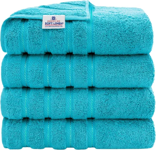 Vista 136 de American Soft Linen - Juego de toallas de 3 piezas, 1 toalla de baño, 1 toalla de mano y 1 toalla pequeña, 100% algodón turco para baño, juego