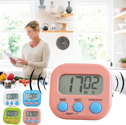 Vista 6 de Temporizadores de aula para profesores y niños, temporizador digital magnético grande, temporizador de cocina para cocinar, cepillo de dientes