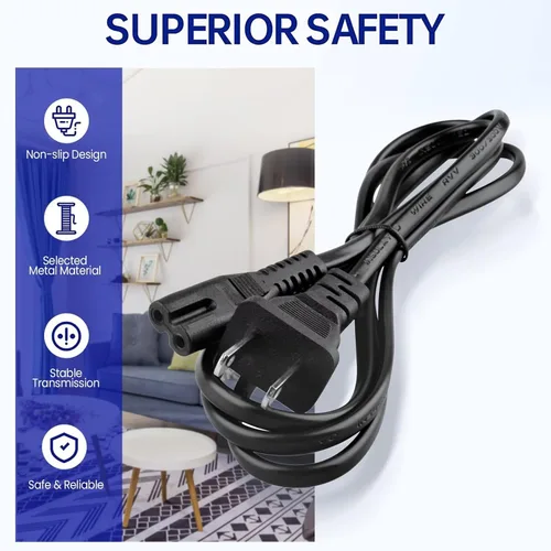 Vista 5 de Cable de alimentación de CA UL de 6 pies compatible con 55UM7300PUA 55" 4K Ultra HD Smart LED TV