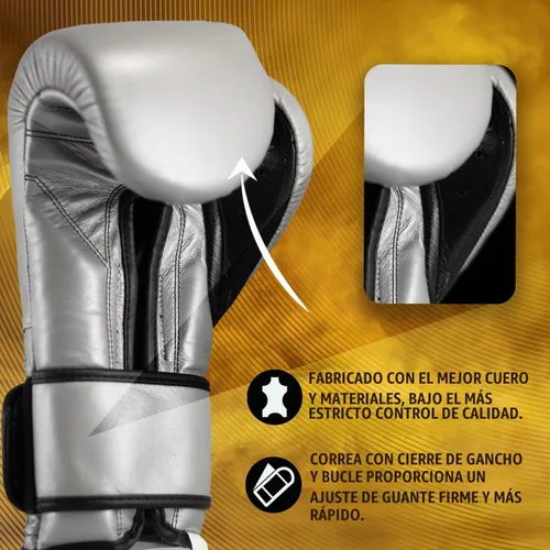 Vista 4 de Cleto Reyes - Guantes de entrenamiento de cuero acolchado extra, color negro