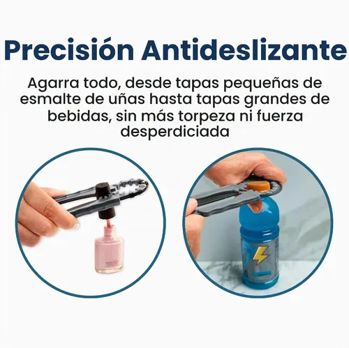 Vista 4 de Jokari Abridor de botellas múltiple para frascos, botellas y latas, 3 en 1, abridor de tapas de fácil agarre para manos débiles, tapas giratorias