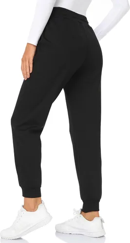 Vista 4 de YUNOGA Pantalones deportivos holgados de cintura alta para mujer pantalones deportivos con bolsillos y cordón