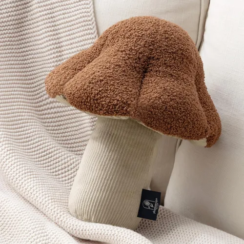Vista 8 de Phantoscope Almohada Decorativa en Forma de Hongo, Almohadas Decorativas de Vellón Teddy Suave en Forma de Hongo, Lindo Cojín en Forma 3D para Sofá