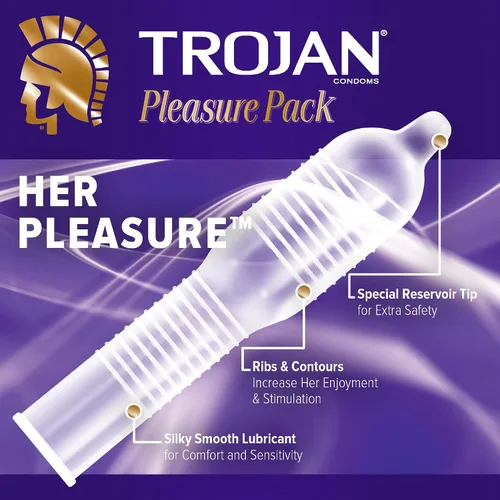 Vista 3 de Trojan Pleasure Pack Condón, 3