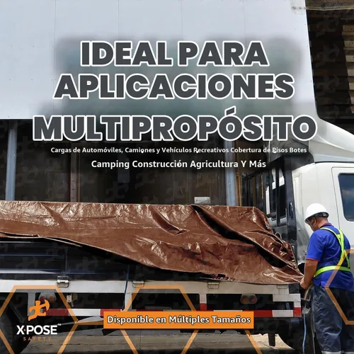 Vista 7 de Xpose Safety Lona ultra resistente de 5 x 7 pies, lonas impermeables de 20 mil para camping, aventuras al aire libre y cubierta de tienda