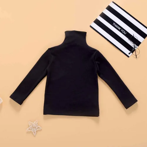 Vista 5 de Blusa básica de cuello alto para bebés y niñas pequeñas, de 1 a 5 años