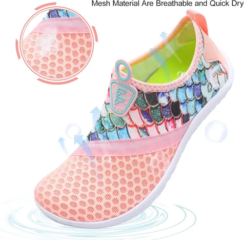 Vista 5 de JIASUQI Zapatos deportivos para senderismo y playa, zapatos acuáticos descalzos, para natación, deportes, caminar, para mujeres y hombres