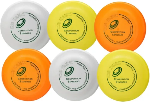 Vista 2 de Hyperflite K-10 Competition - Disco para perros estándar (paquete de 6) – Frisbee flotante surtido para perros – Discos grandes de plástico canino