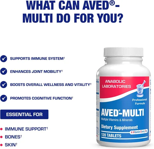 Vista 6 de Multivitamínico para adultos 30 en 1 con hierro, rico en antioxidantes de más de 50 multivitamínicos para mujeres y hombres con vitaminas A, C, D, E