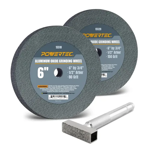 Vista 13 de POWERTEC Aparador de ruedas de diamante para turar y desbarbar, molinillo de banco, uso en muelas abrasivas de óxido de aluminio y muela de carburo