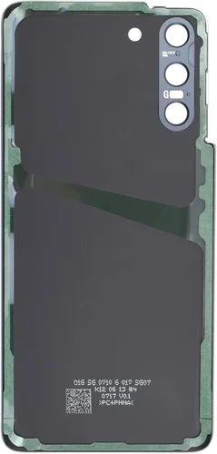 Vista 2 de Phantom - Cubierta de plástico gris para Samsung Galaxy S21 con marco de cámara trasera, cubierta de cristal de la cámara trasera, kit