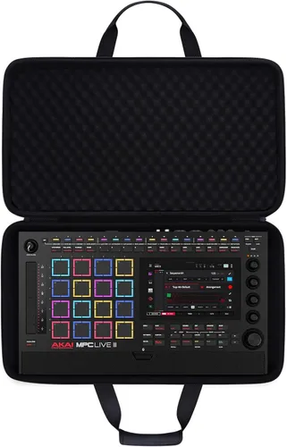 Vista 9 de LTGEM - Funda compatible con AKAI Professional MPC Live II/Live Drum Machine con bolsa para accesorios y correa para el hombro