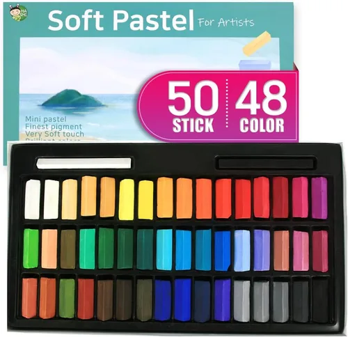 Vista 10 de HA SHI Pasteles de tiza suave, 24 colores surtidos, suministros de arte suave para artistas, medios de dibujo profesionales, pastel para usuarios